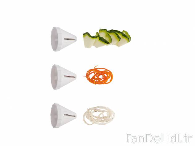 Set de taille-légumes , le prix 4.99 € 
- Set de 3 dont 2 lames à julienne
- ...