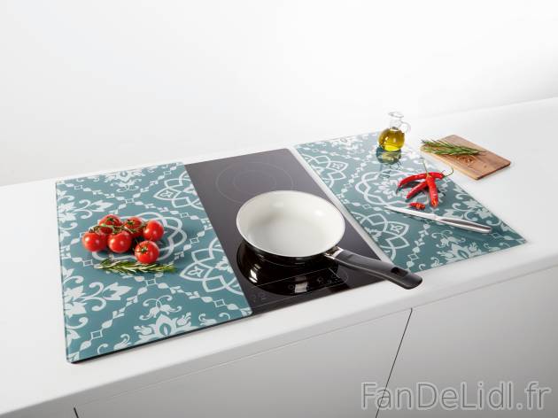 Couvre-plaques de cuisson en verre , le prix 5.99 € 
- Env. 52 x 30 cm chacun
- ...