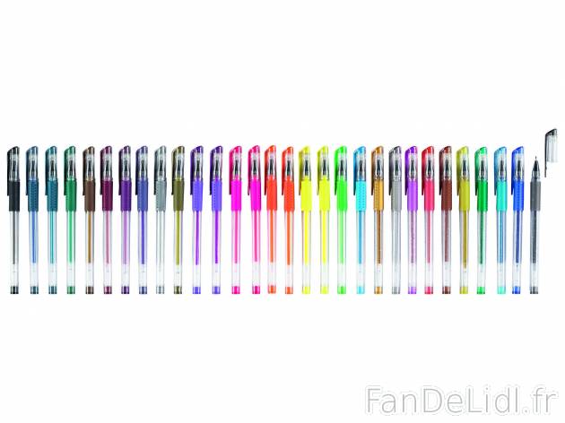 Stylos rollers à encre gel , le prix 3.89 € 
- 30 stylos dont 10 x encre à ...