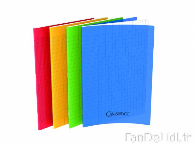 Cahier , le prix 0.39 &#8364; 
- 96 pages
- Couverture plastique protectrice ...
