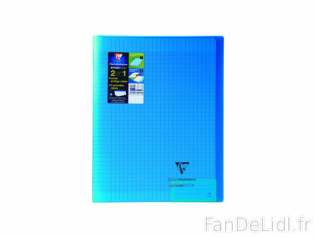 Cahier 2 en 1 polypro , le prix 2.99 &#8364; 
- 96 pages
- Fabriqu&eacute; ...