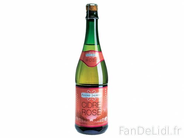 Cidre rosé , prezzo 1.59 € per 75 cl, 1 L = 2,12 € EUR.  
-      2,5 % Vol.