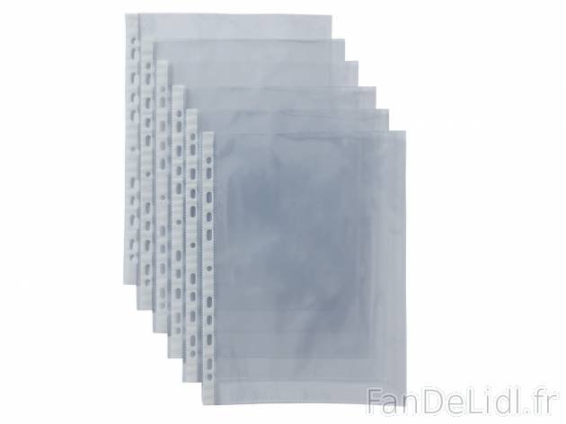 Pochettes en plastique , le prix 2.99 €  
-  Lot de 100