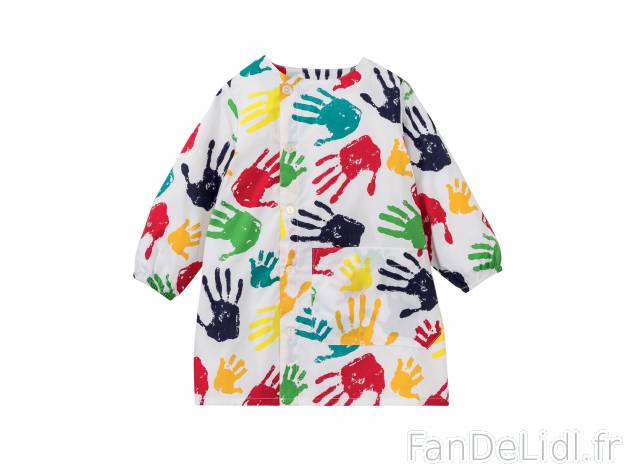 Tablier de peinture enfant , le prix 4.99 € 
- 100 % coton
- Dessus déperlant ...