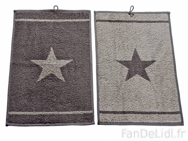2 serviettes invité éponge , prezzo 1.99 € per Le lot au choix 
- 100 % coton ...