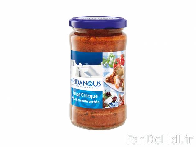 Sauce tomate à la grecque1 , le prix 1.59 € 
- Au choix : feta-tomates séchées ...