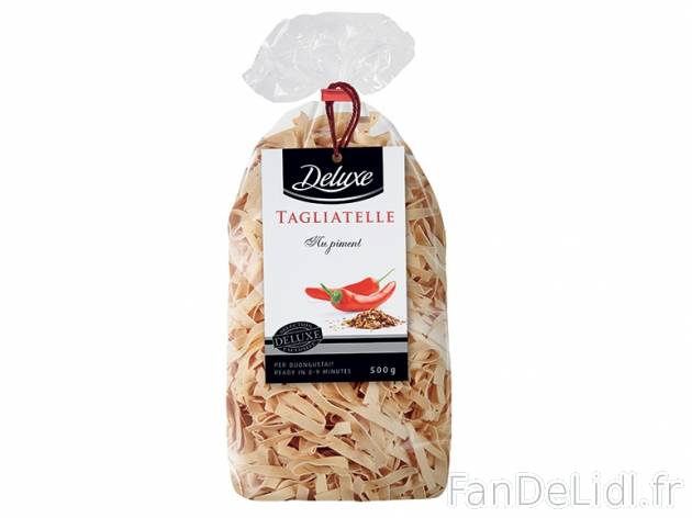 Pâtes ruban , prezzo 1.69 € per 500 g au choix, 1 kg = 3,38 € EUR. 
- Au choix ...