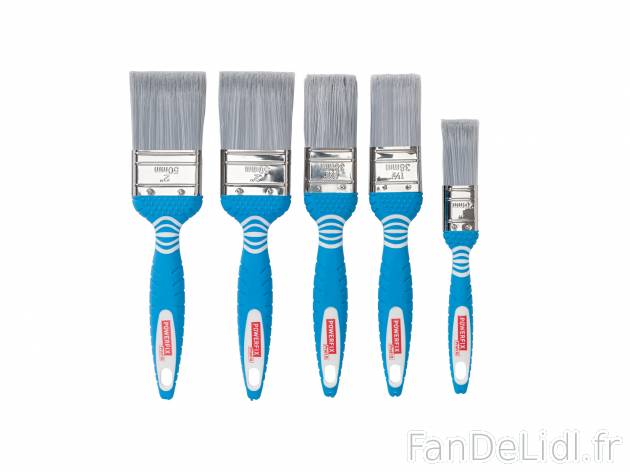 Set de pinceaux , le prix 3.99 € 
- Set de 5 pinceaux plats
- Largeurs de pinceaux ...