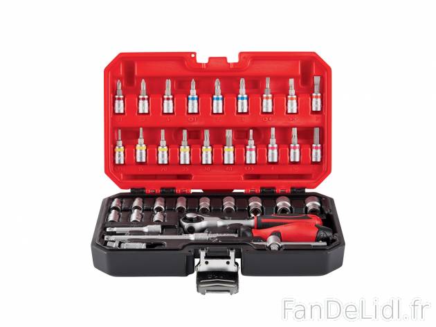 Set cliquet rotatif ou set de douilles et embouts , le prix 19.99 € 
- En acier ...