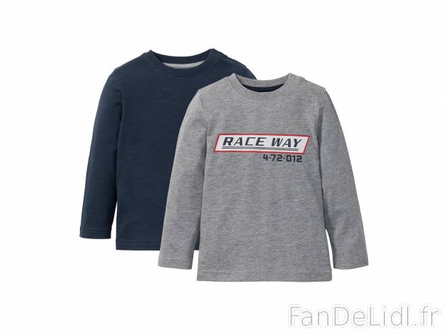 T-shirts à manches longues garçon en coton bio , le prix 5.99 € 
- 100 % coton ...