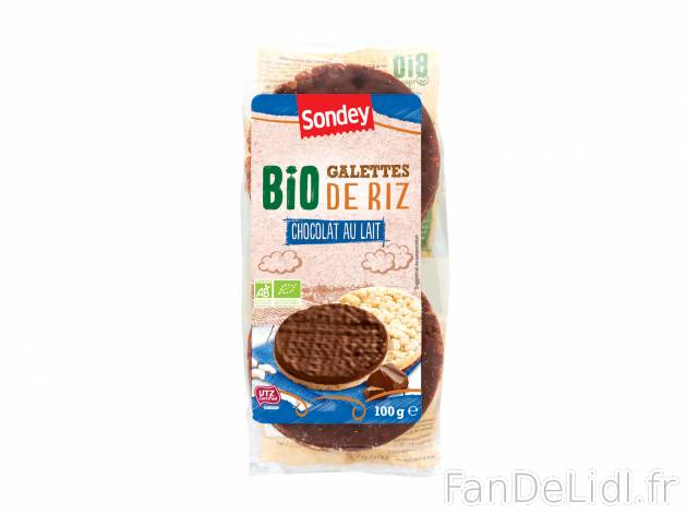 Galettes de riz Bio au chocolat1 , le prix 0.75 &#8364; 
- Au choix : chocolat ...