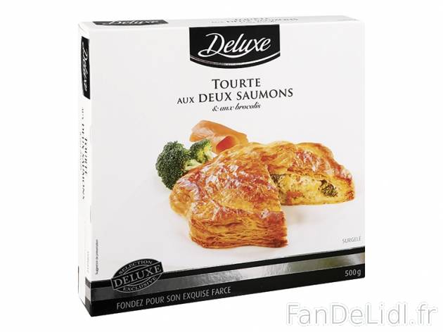 Tourte aux deux saumons , prezzo 3.99 € per 500 g, 1 kg = 7,98 € EUR.