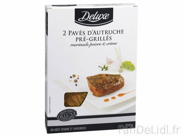 2 pavés d&apos;autruche pré-grillés marinade poivre et crème , prezzo 6.29 ...