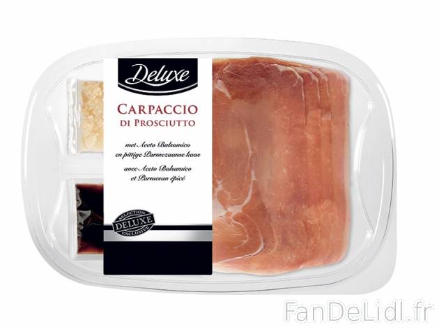 Carpaccio Di Prosciutto , prezzo 2.29 € per 90 g, 1 kg = 25,44 € EUR. 
- Inédit ...
