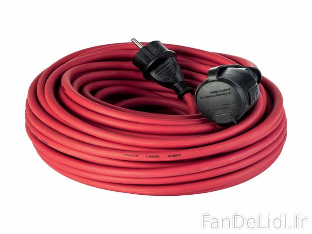 Rallonge électrique , le prix 19.99 € 
- 3 500 W
- Usage intérieur et extérieur ...