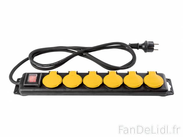 Bloc multiprise IP44 , le prix 7.99 € 
- Usage intérieur et extérieur temporaire
- ...