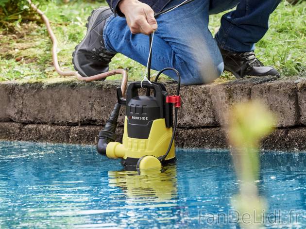 Pompe à eau claire immergée , le prix 29.99 € 
- 400 W
- Pour le pompage et ...