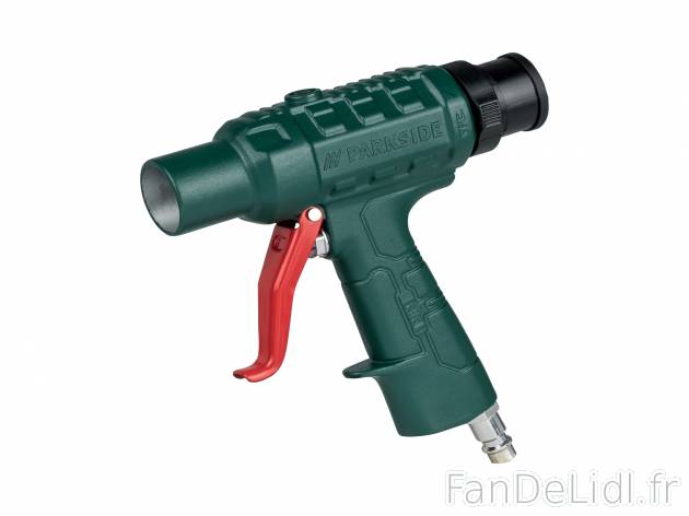 Pistolet soufflage et aspiration pneumatique Parkside , le prix 19.99 € 
- Max. ...