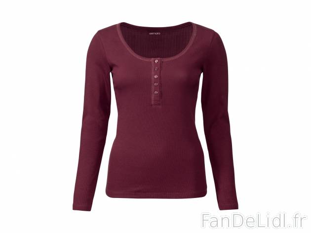 T-shirts côtelés à manches longues , le prix 4.99 € 
- Ex. 85 % coton, 10 ...