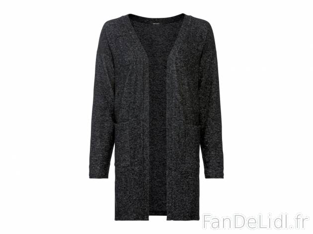 Cardigan long , le prix 11.99 € 
- Ex. 55 % polyester, 42 % viscose (LENZING™ ...