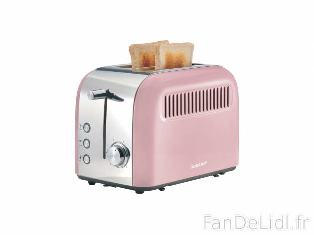 Grille-pain rose Silvercrest, le prix 19.99 € 
- Max. 920 W
- Fonctions décongélation, ...