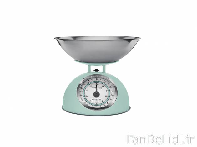 Balance de cuisine mécanique , le prix 11.99 € 
- Env. 24,5 x 21,2 x 24,5 cm ...