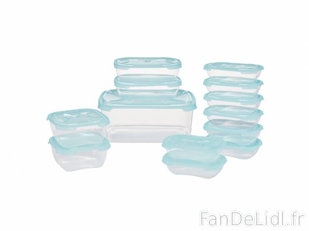 Boîtes de conservation , le prix 6.99 € 
- Set de 13 : 8 x env. 0,5 L, 1 x env. ...