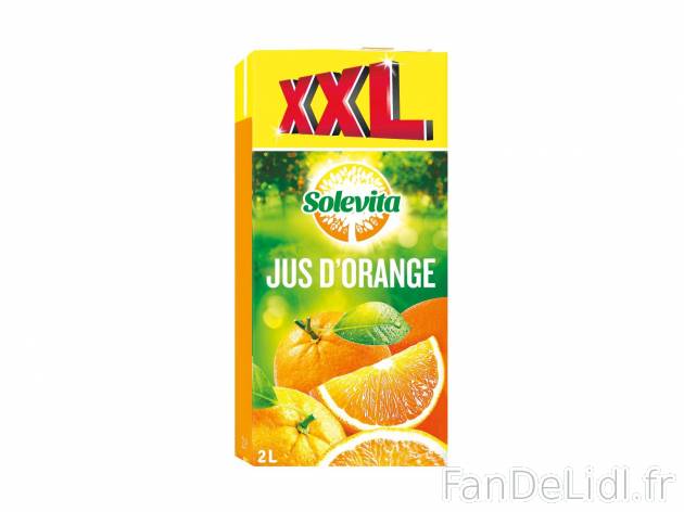 Jus d’orange1 , prezzo 1.25 € 2 L 
- 1,5 L + 50 cl GRATUITS soit 2 L (1 L = ...