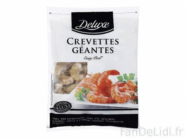 Crevettes géantes , prezzo 12.69 € per 720 g (PND), 1 kg = 17,63 € EUR. 
- ...