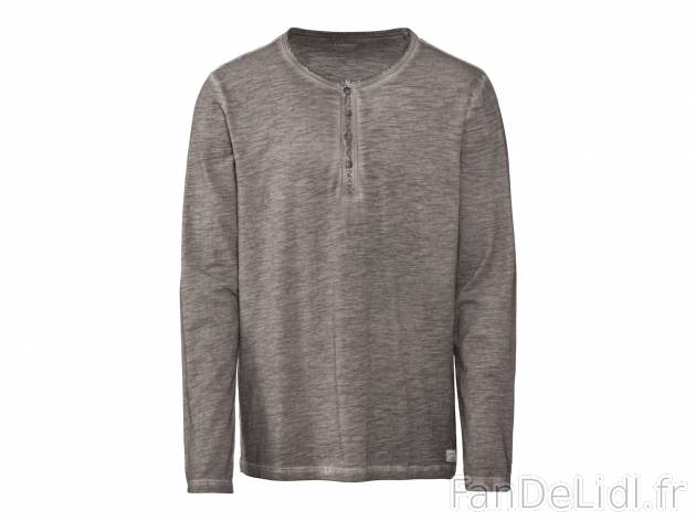 T-shirt manches longues , le prix 4.99 € 
- Ex. 95 % coton et 5 % polyester
- ...