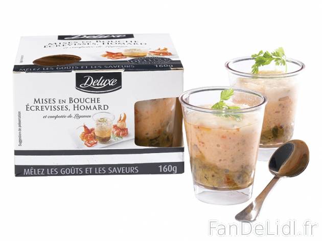 4 mises en bouche écrevisses, homard et légumes confits , prezzo 3.99 € per ...