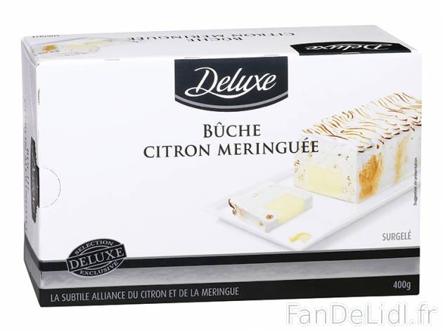 Bûche citron meringuée , prezzo 3.99 € per 400 g, 1 kg = 9,98 € EUR.