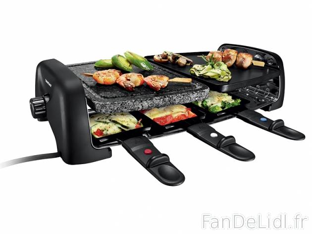 Raclette-gril avec pierre chauffante , prezzo 29.99 € per L&apos;unité 
- ...