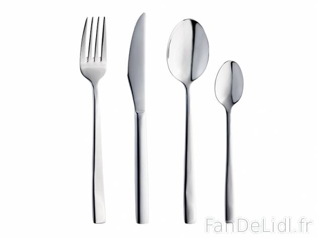 24 couverts , prezzo 21.99 € per Le set 
- Finition brillante 
- Pour 6 personnes ...