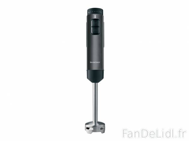 Mixeur plongeant Silvercrest , le prix 19.99 € 
- 600 W
- Vitesse réglable ...