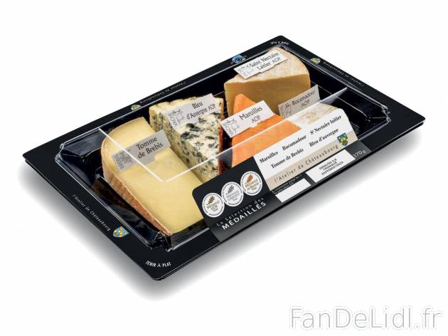 Plateau de fromages1 , prezzo 8.49 € per 370 g 
- Assortiment de 5 fromages dont ...