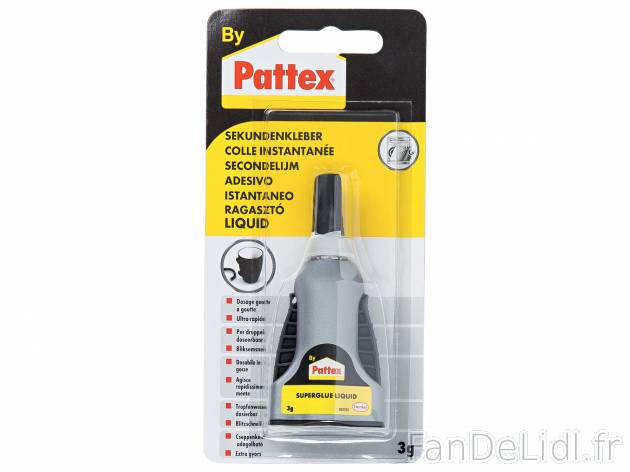 Colle instantanée en gel ou liquide , le prix 1.99 € 
- Colle instantanée liquide ...