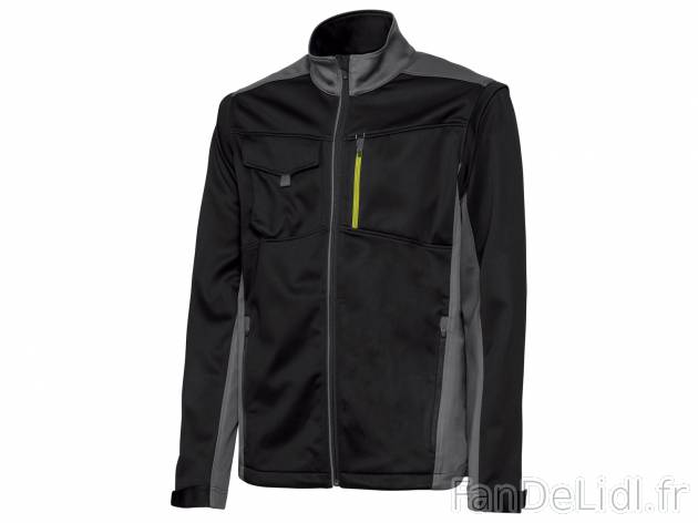 Veste de travail softshell , le prix 21.99 € 
- Ex. 100 % polyester
- Manches ...