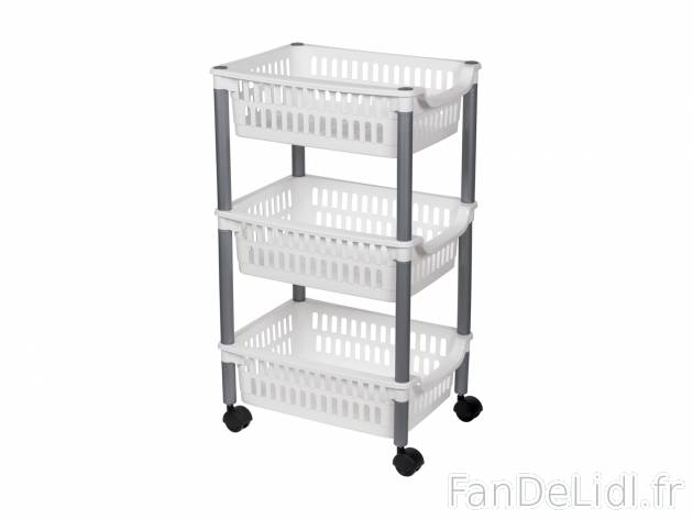 Desserte à roulettes , le prix 8.99 € 
- Env. 67 x 29.5 x 39.5 cm (h x l x L)
- ...