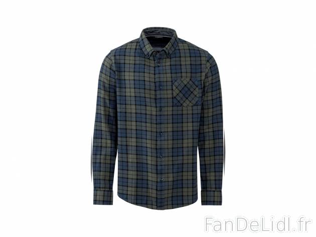 Chemise Livergy, le prix 8.99 € 
- Ex. 99 % coton et 1 % polyester
- 3 coloris ...