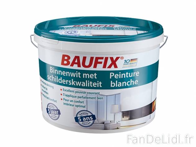 Peinture blanche , prezzo 16.99 € per Le pot de 11 L, 1 L = 1,55 € EUR.