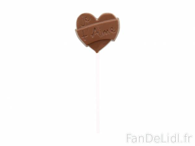 Sucette cœur en chocolat1 , prezzo 0.89 € per La sucette de 20 g 
-  Inédit chez Lidl