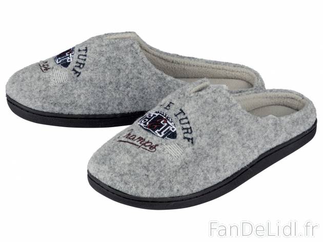 Pantoufles homme ou femme , le prix 4.99 € 
- Ex. dessus/doublure/semelle de ...