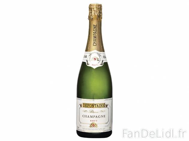 Champagne Brut Defontaine AOC , prezzo 9.99 € 
- Température optimale de dégustation ...