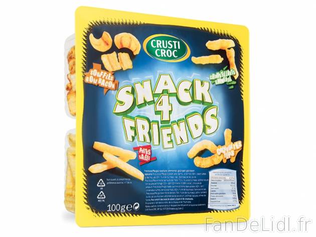 Snack 4 friends , prezzo 0.63 € per 100 g, 1 kg = 6,30 € EUR.