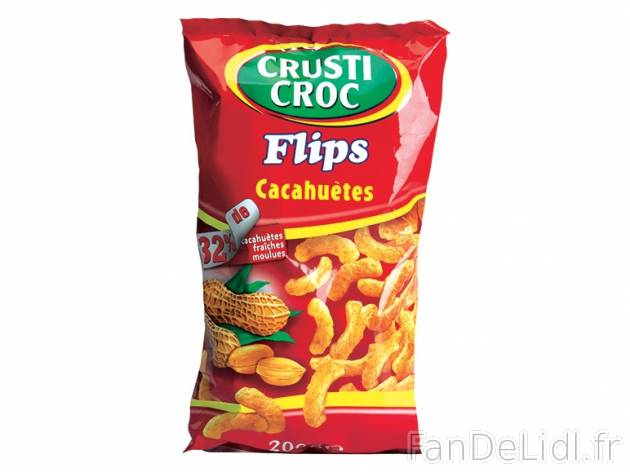 Flips , prezzo 0.59 € per 125/200 g au choix, 1 kg = 4,72 € EUR. 
- Au choix ...
