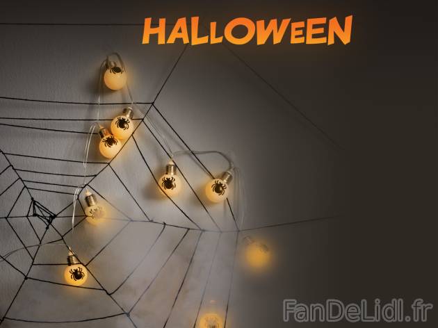 Guirlande lumineuse d’Halloween , le prix 2.49 € 
- Usage intérieur
- 10 ...