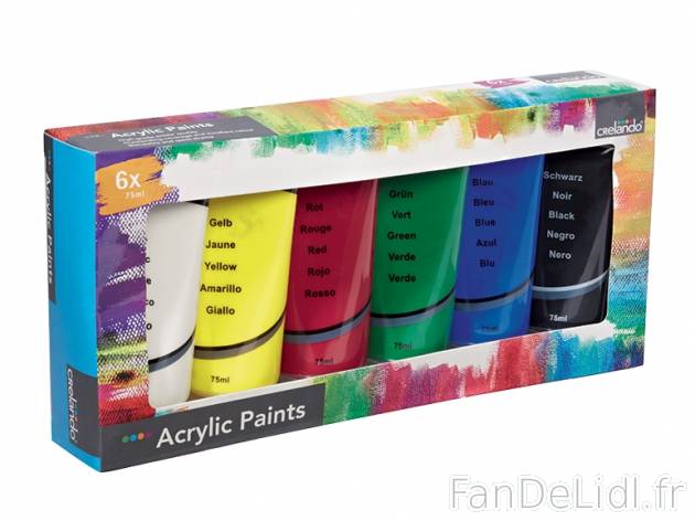 Peintures acryliques normales ou à effet , prezzo 4.49 € per Le set au choix ...