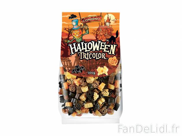 Pâtes tricolores en vente , le prix 1.29 &#8364; 
- En forme de chauve-souris,&nbsp;d&rsquo;araign&eacute;e ...