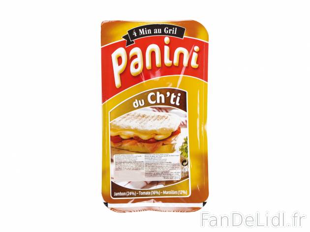 Panini , le prix 1.99 € 
- Au choix : Ch’ti ou Montagnard
Caractéristiques

- ...